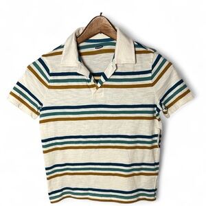 Old Navy Striped Polo Shirt Boy’s Short Sleeves Size 8 New